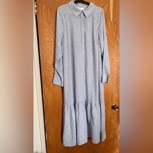 H&M Blue Floral Maxi Dress